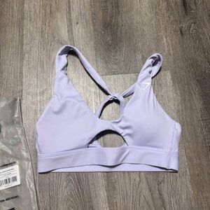 Gymshark Peek A Boo Sports Bra Lilac Size SMALL